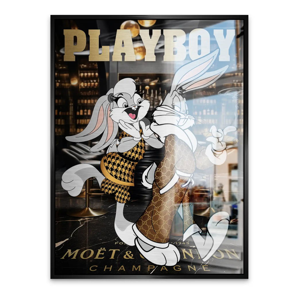 Mr. Bild Bunny Playboy Style Alu Gebürstet INGALERIE