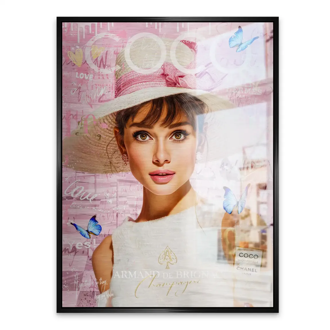 Audrey Hepburn Coco Armand Aludibond Gebürstet INGALERIE