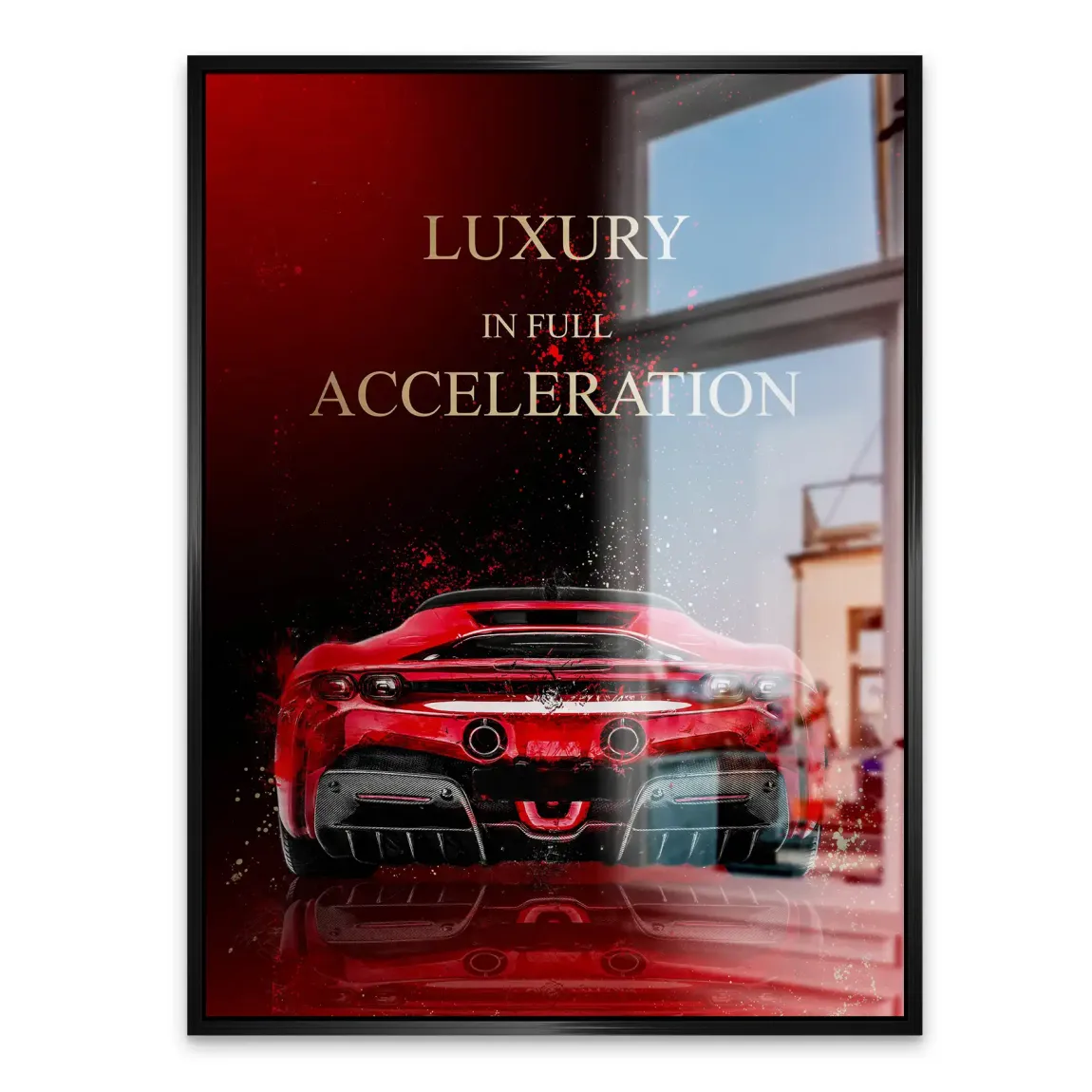 Ferrari Red Art Alu Gebürstet Bild