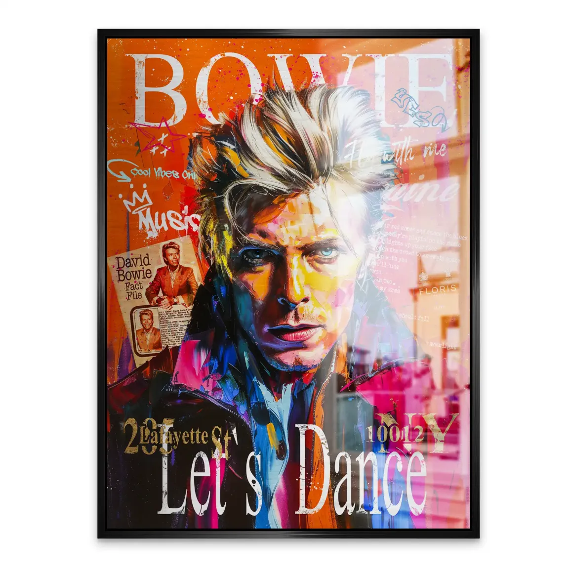 David Bowie Pop Art Vision Aludibond Gebürstet INGALERIE