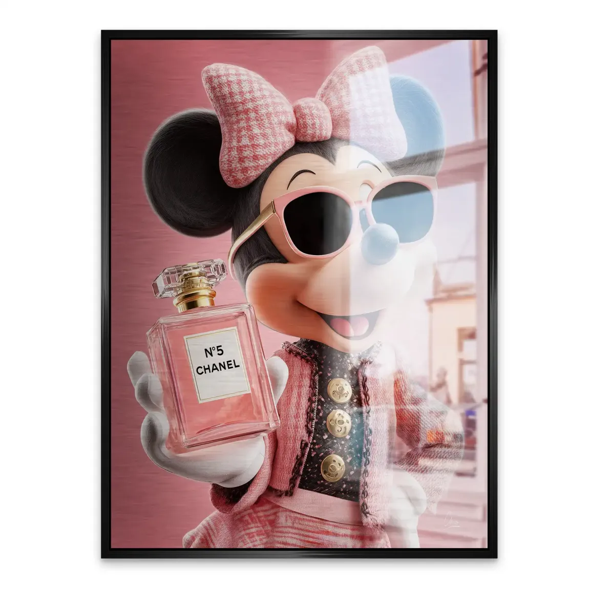 Paris Glam Minnie Maus Alu Gebürstet Bild