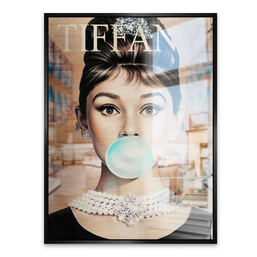 Audrey Bubble Gum Retro Aludibond Gebürstet INGALERIE