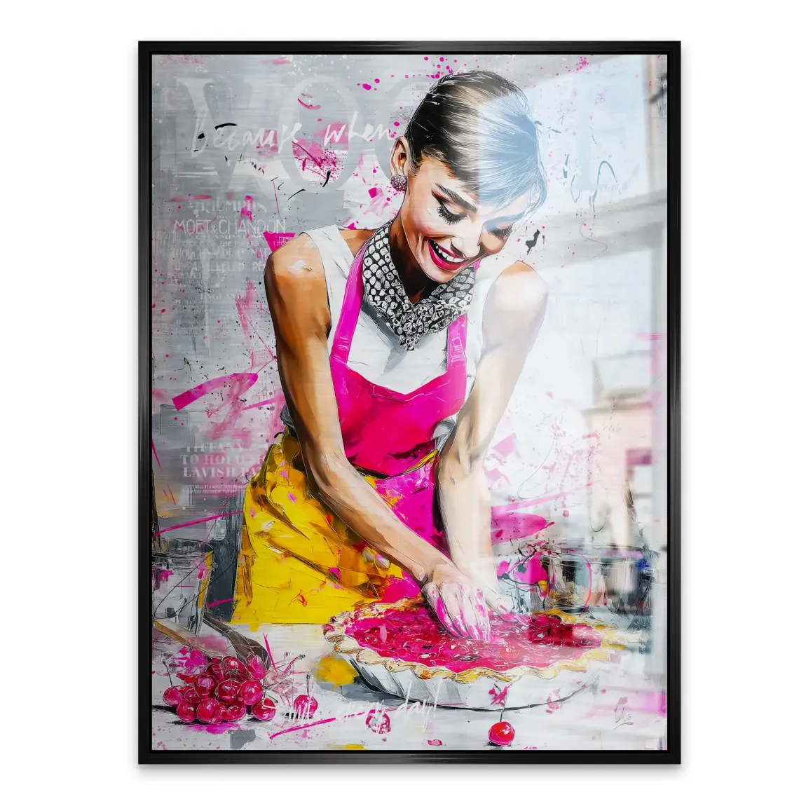 Cherry Bliss Audrey Hepburn Alu Gebürstet Bild