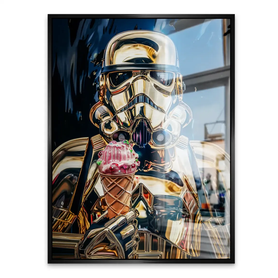 Stormtrooper Eis Aluminiumbild gebürstet