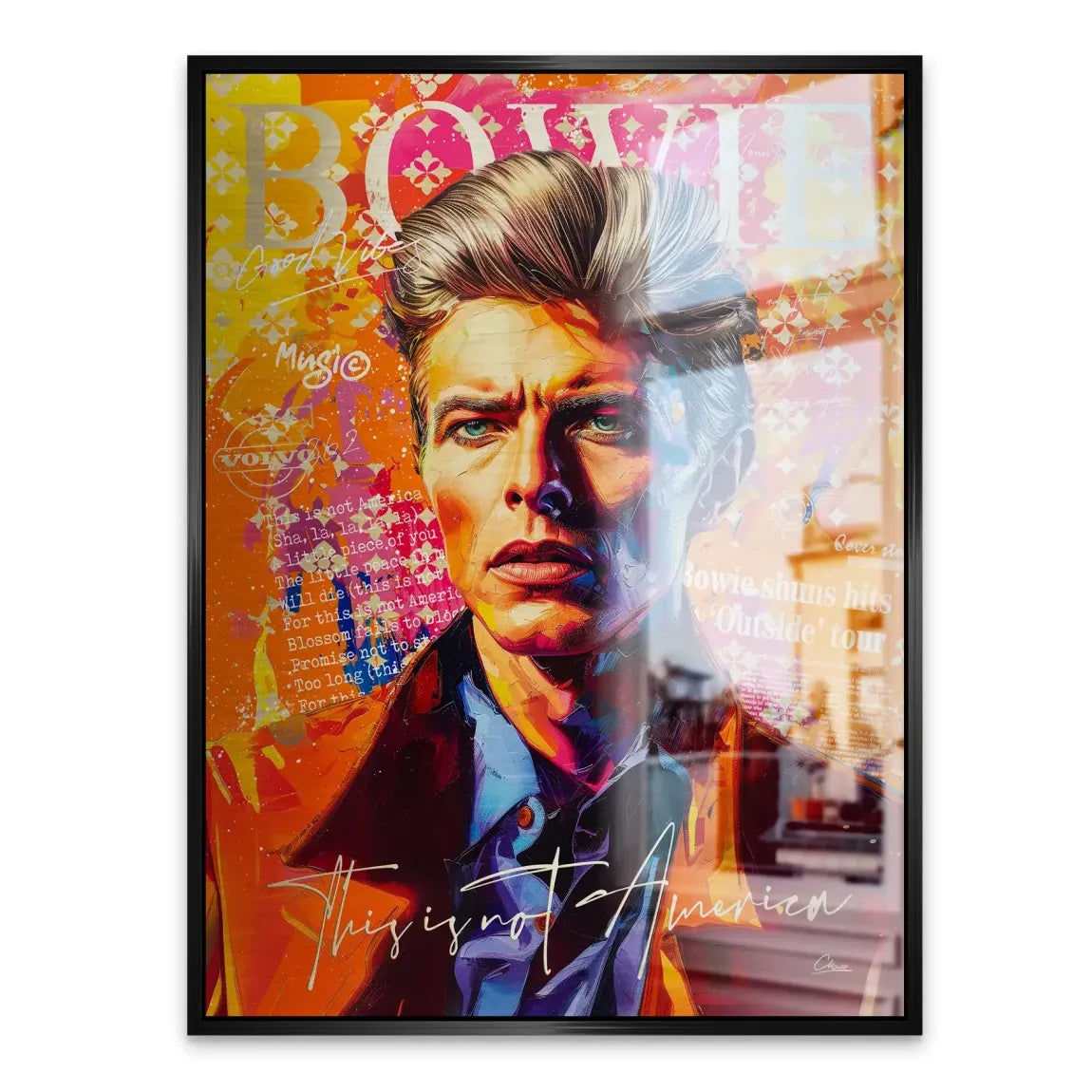 Bowie America Pop Art Aludibond Gebürstet INGALERIE