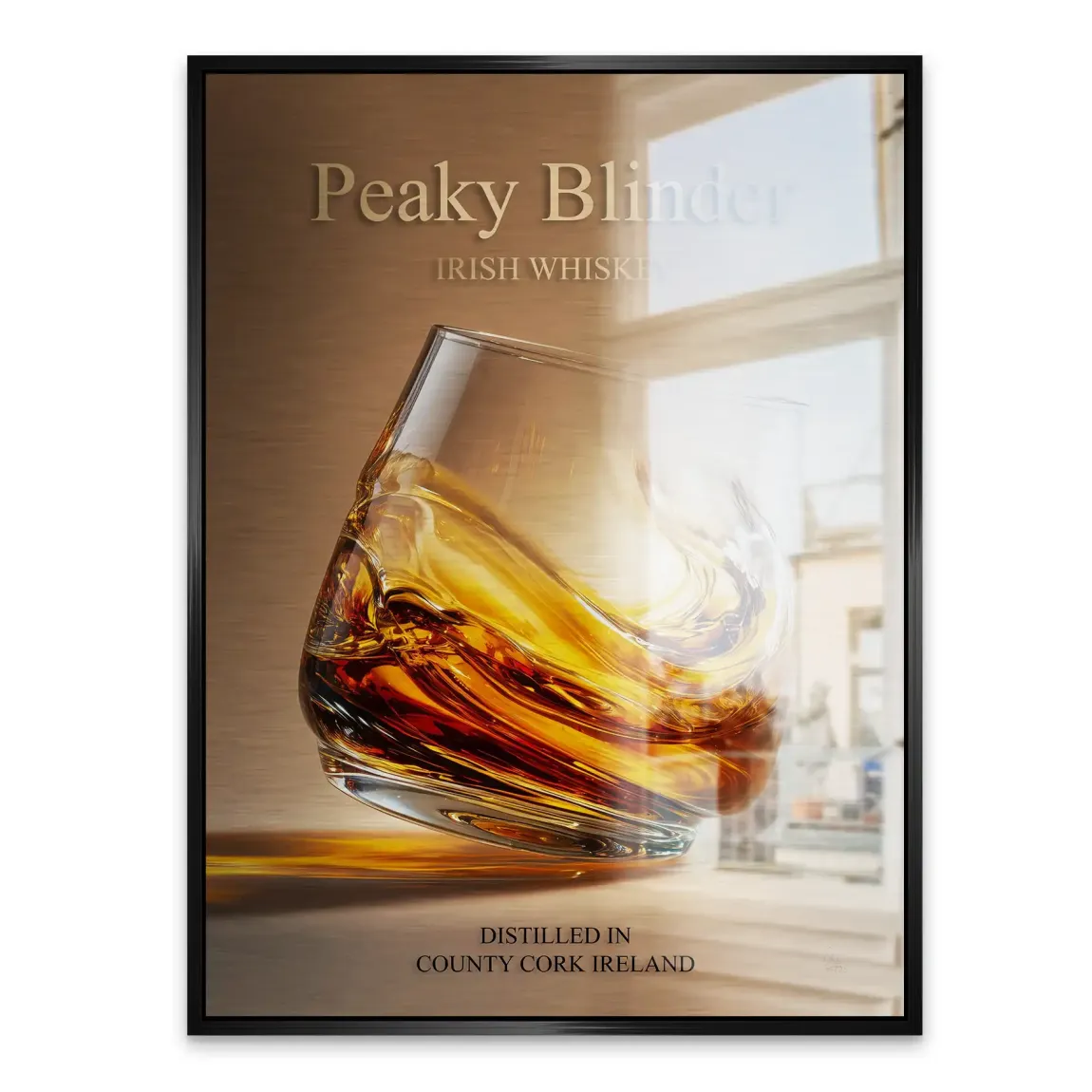 Peaky Whiskey Aluminiumbild gebürstet