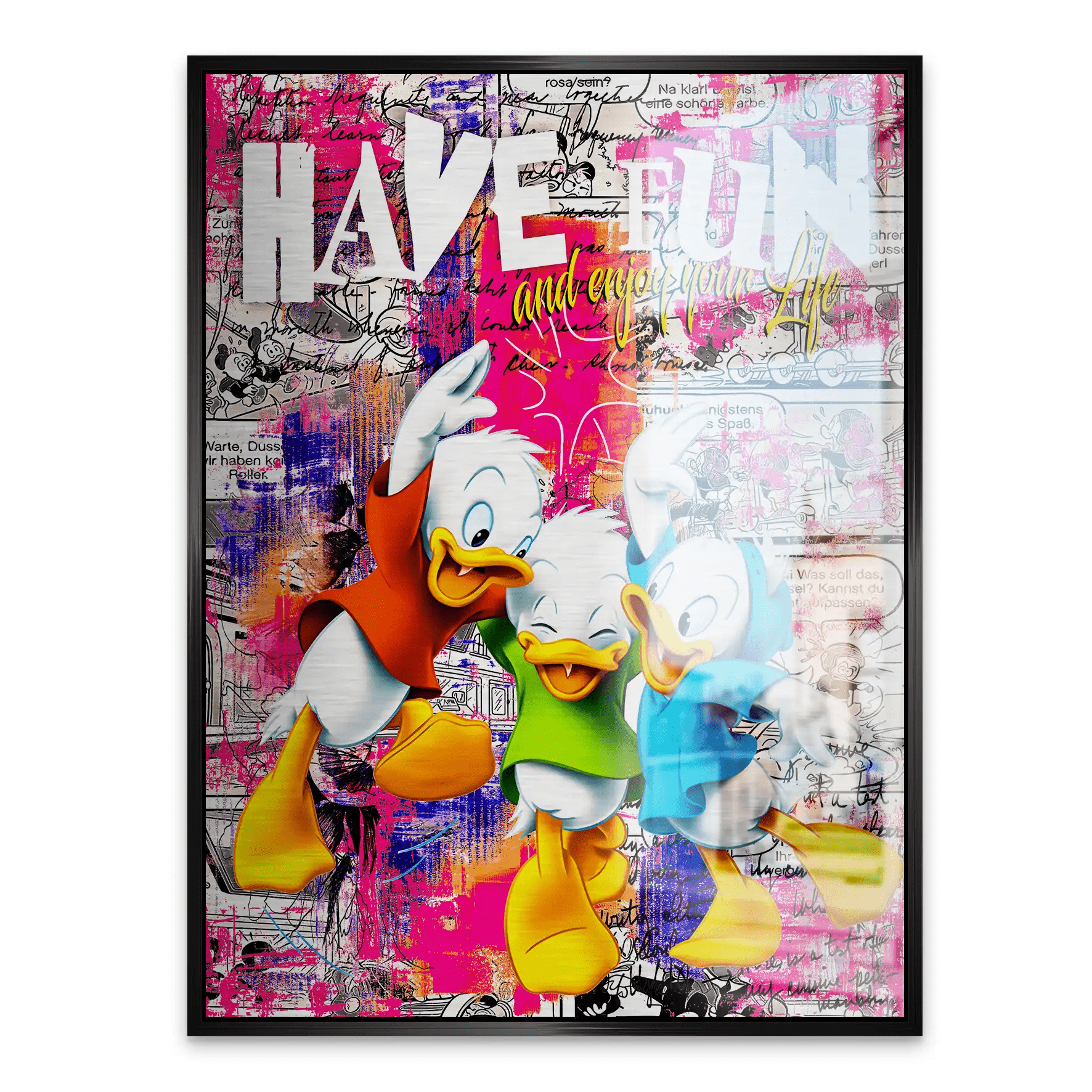 Duck Kids Pop Art Aludibond Gebürstet INGALERIE