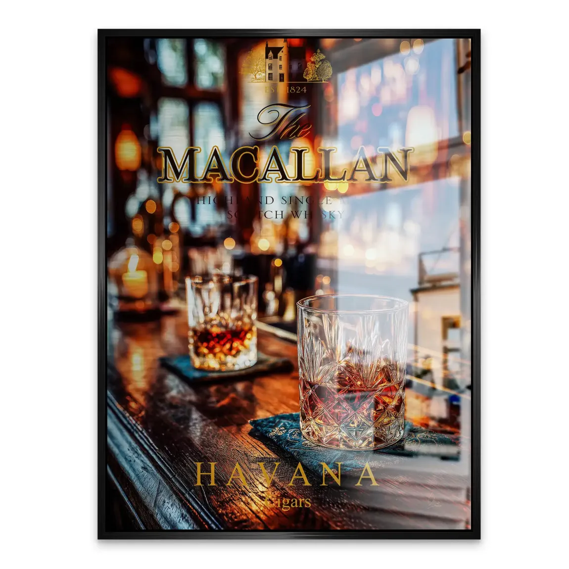 Havana Nights Whisky Alu Gebürstet Bild