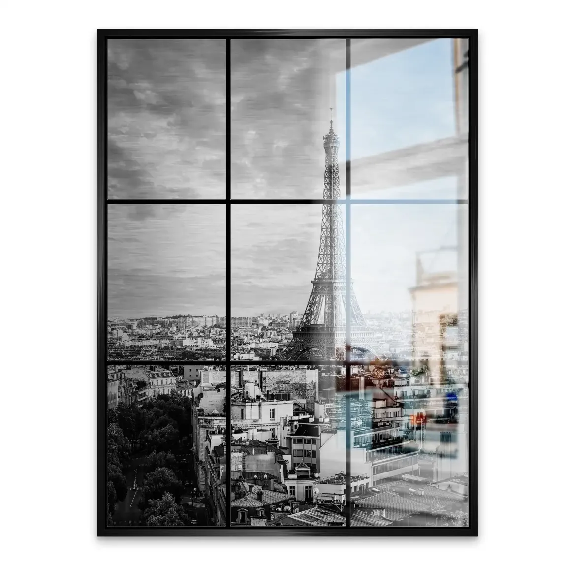 Eiffelturm über Paris Alu Gebürstet Bild