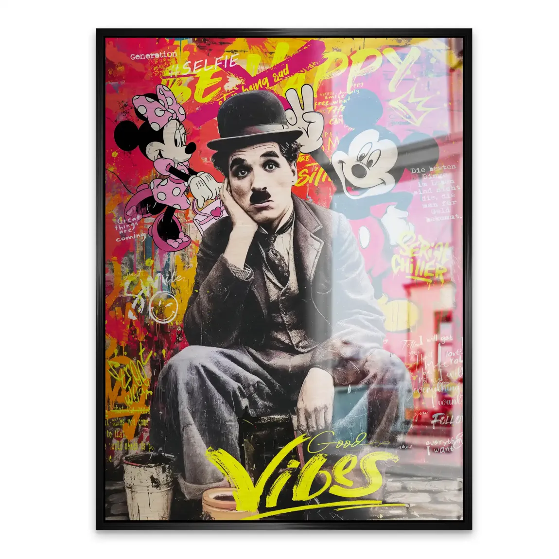 Legends Charlie & Micky Pop Art Aludibond Gebürstet INGALERIE
