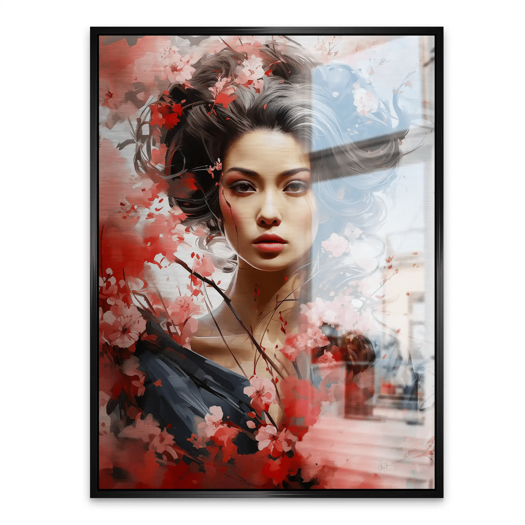 Asian Beauty Alu Gebürstet Bild INGALERIE