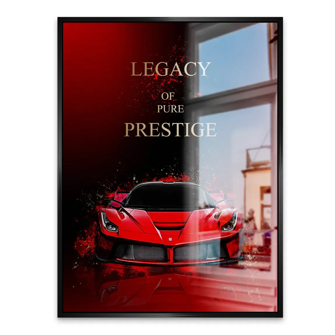 Red Prestige Ferrari Alu Gebürstet Bild