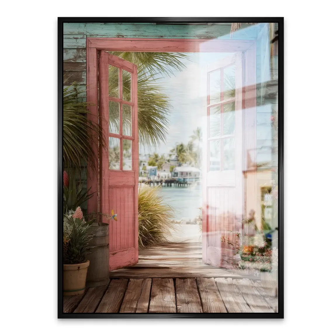 Coastal Escape Alu Gebürstet Bild - INGALERIE | Dein Onlineshop für moderne Wandbilder