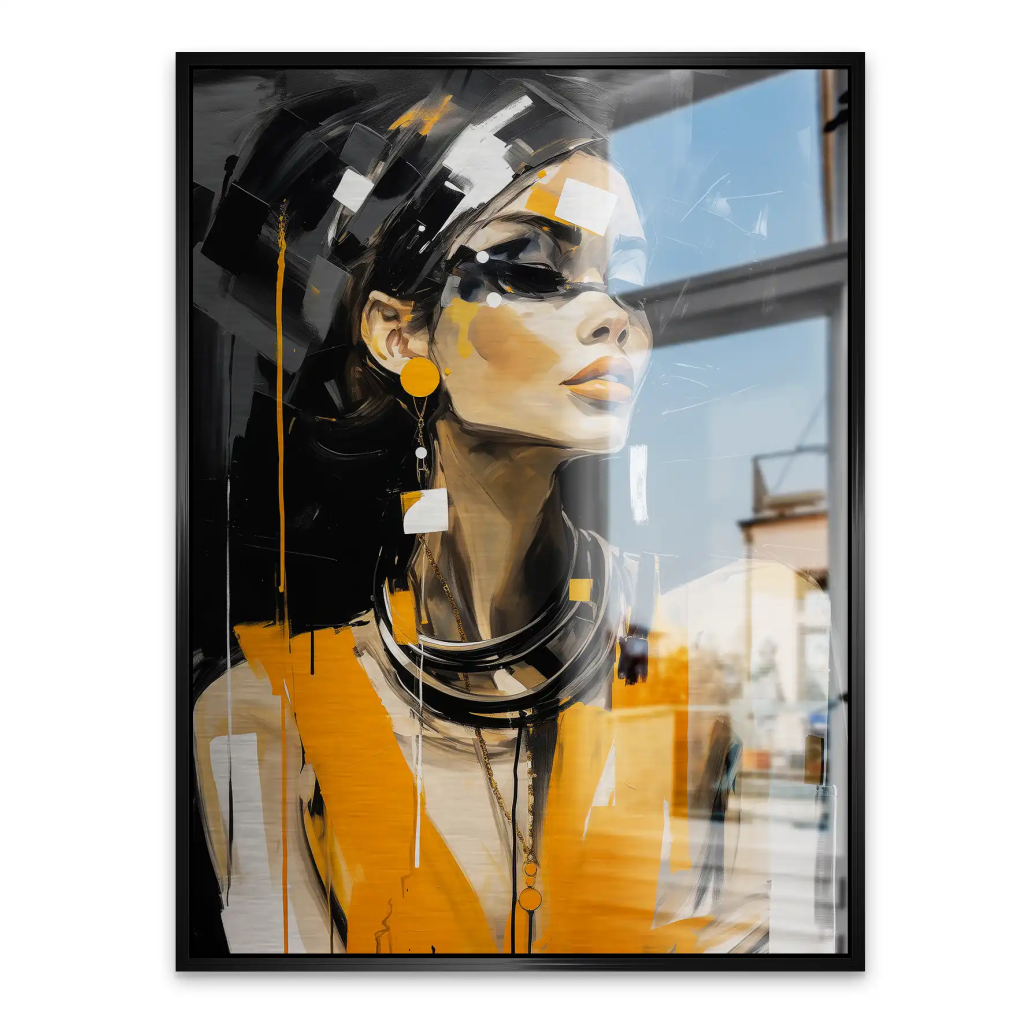 Abstrakt Style Lady Alu gebürstet Bild INGALERIE