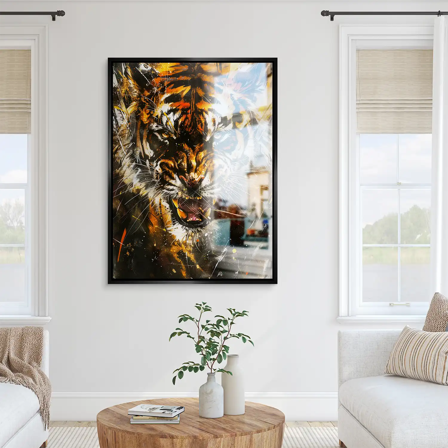 Tiger Abstrakt Aludibond Gebürstet INGALERIE
