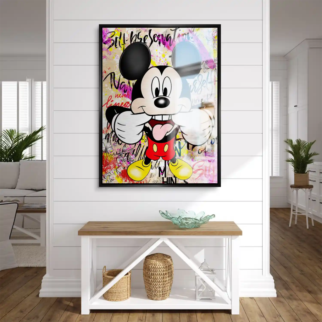 Micky Smile Pop Art Alu Gebürstet INGALERIE