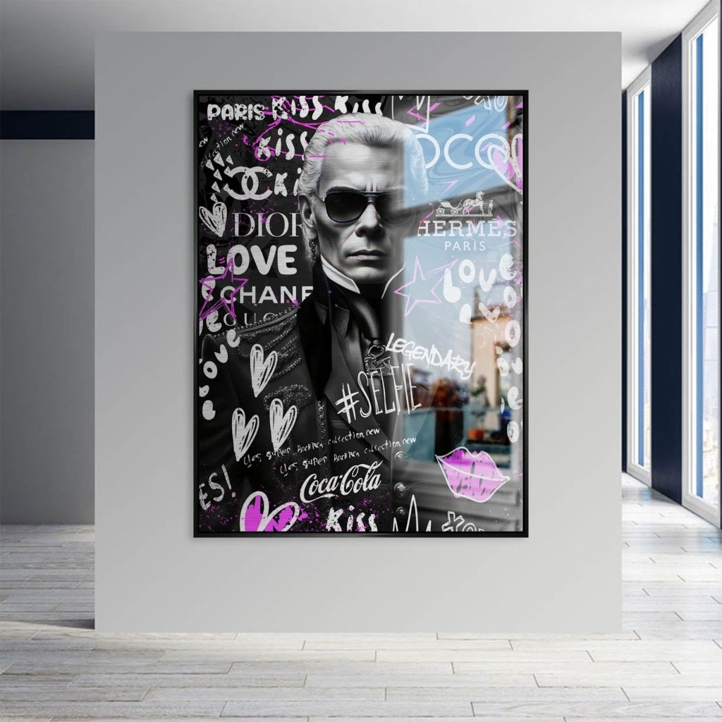 Karl Pop Art Style Aludibond Brush Bild INGALERIE