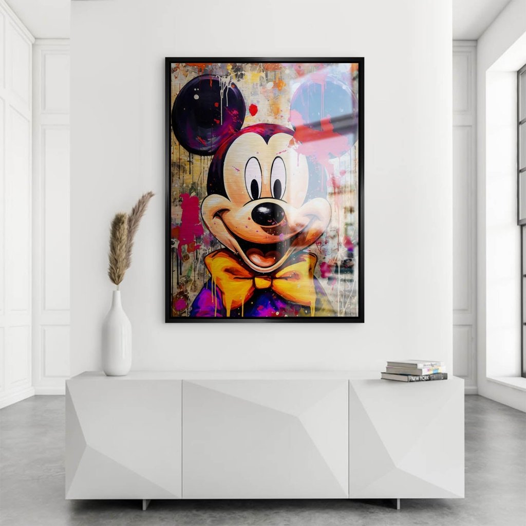 Micky Maus Abstrakt Style Aludibond Gebürstet INGALERIE