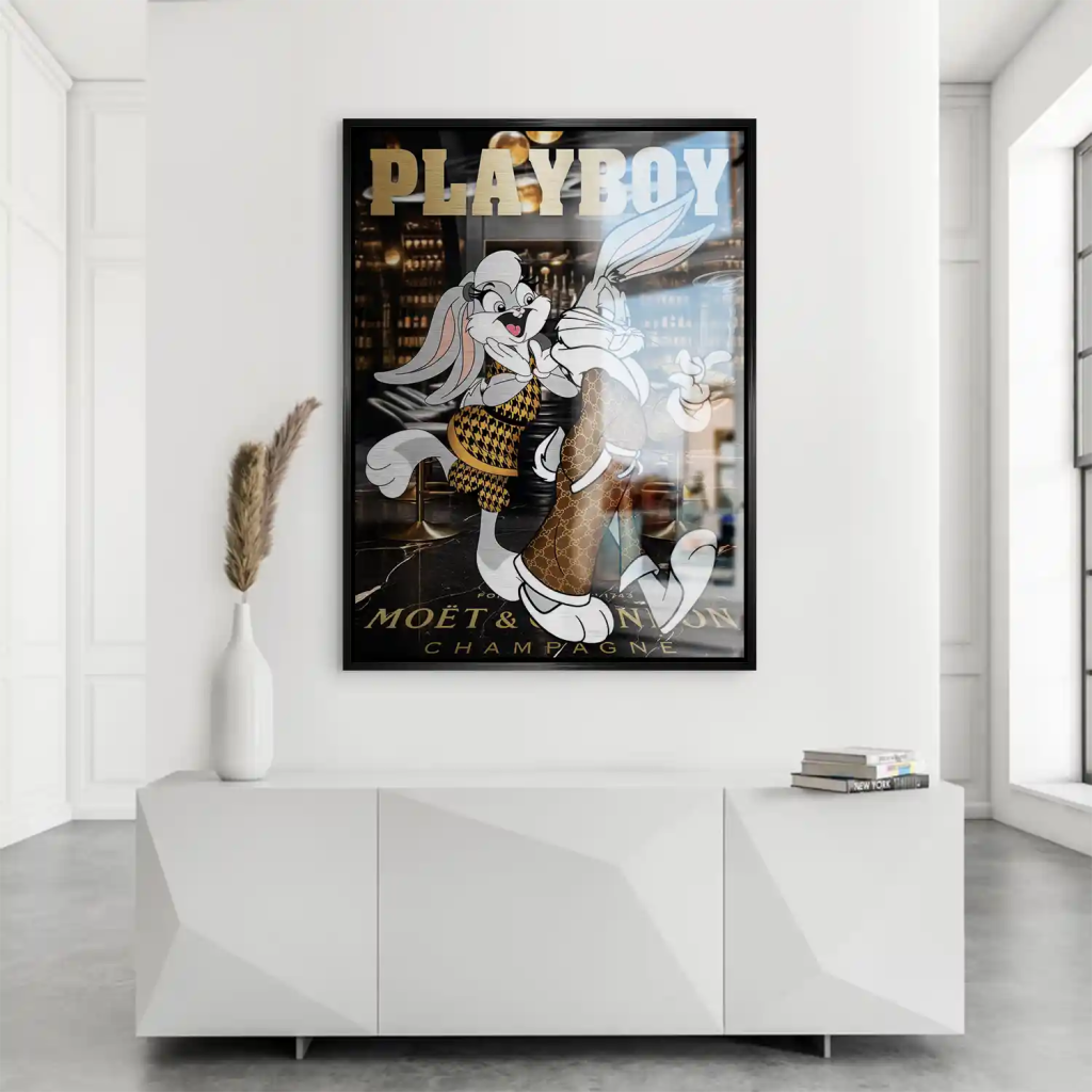 Mr. Bild Bunny Playboy Style Alu Gebürstet INGALERIE