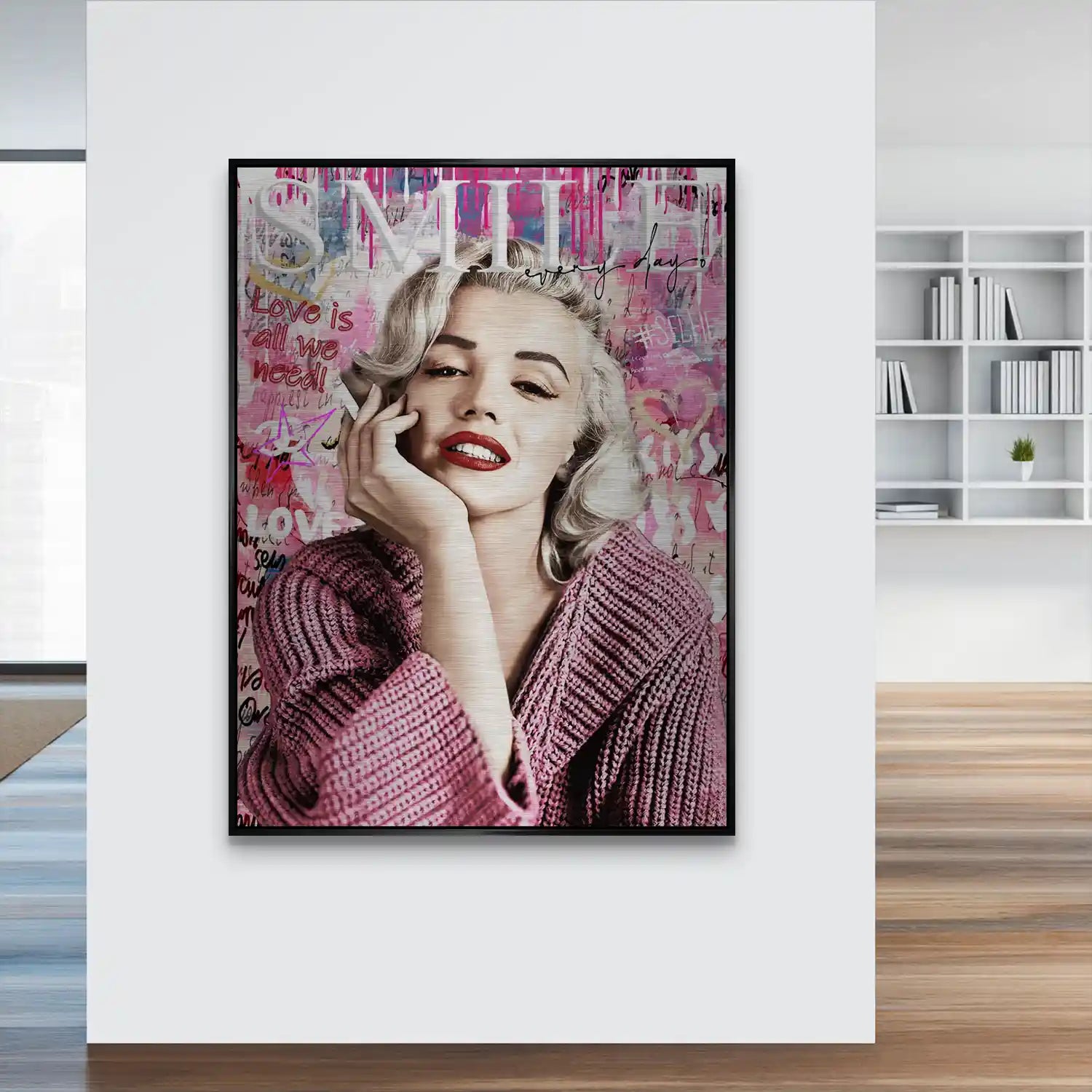 Pop Art Marilyn Monroe Smile AluDibond Gebürstet INGALERIE