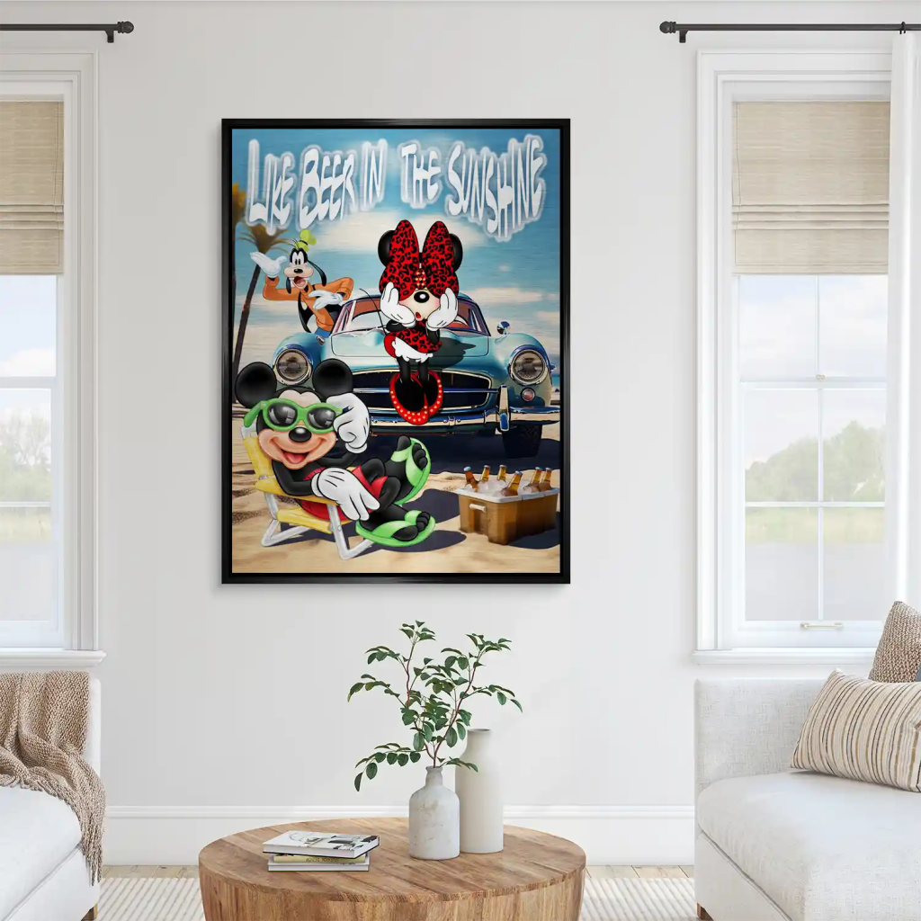 Micky & Minnie Maus like Beer Aludibond Gebürstet INGALERIE