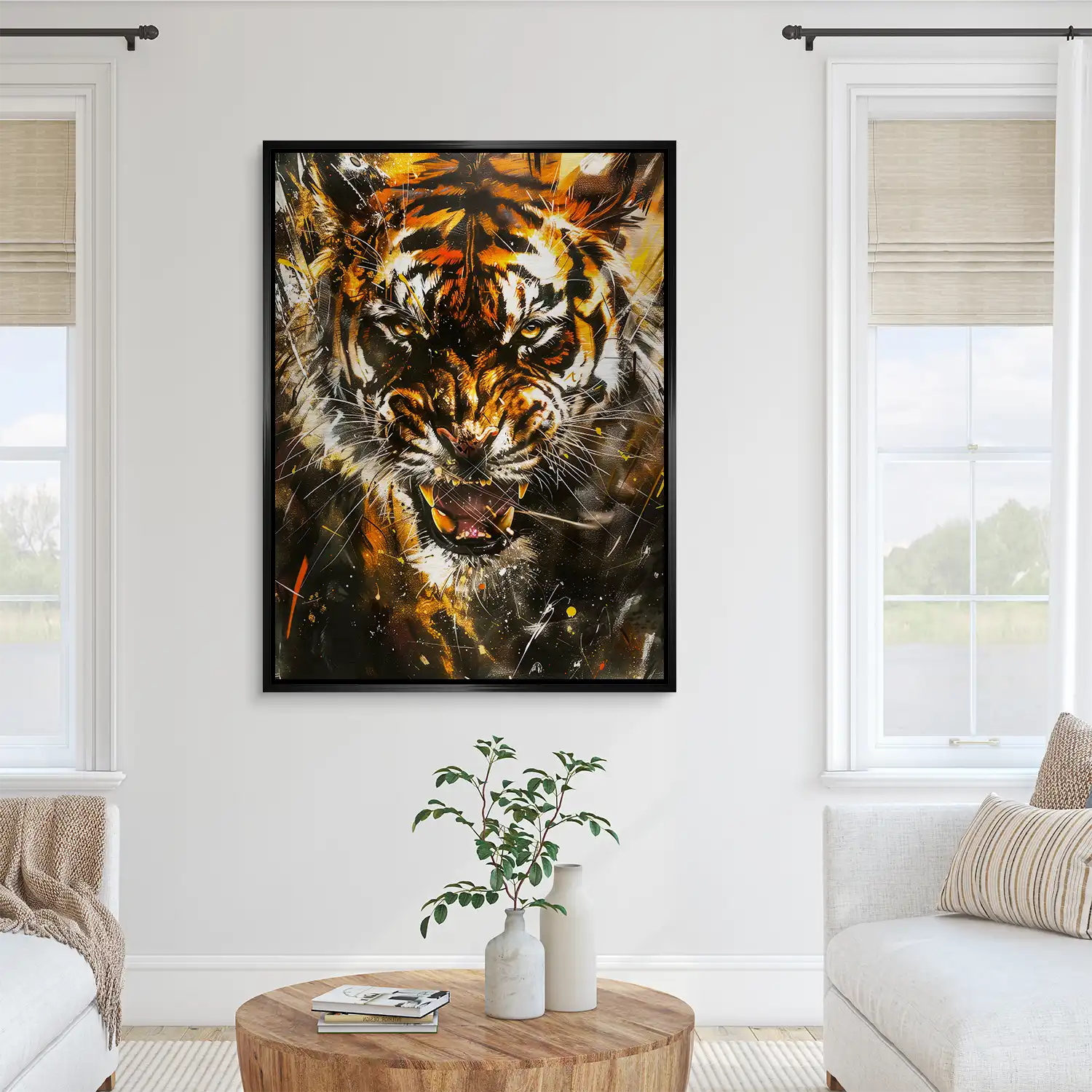Tiger Abstrakt Aludibond Gebürstet INGALERIE