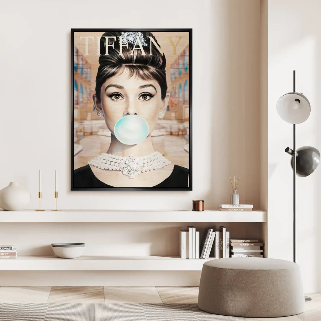 Audrey Bubble Gum Retro Aludibond Gebürstet INGALERIE