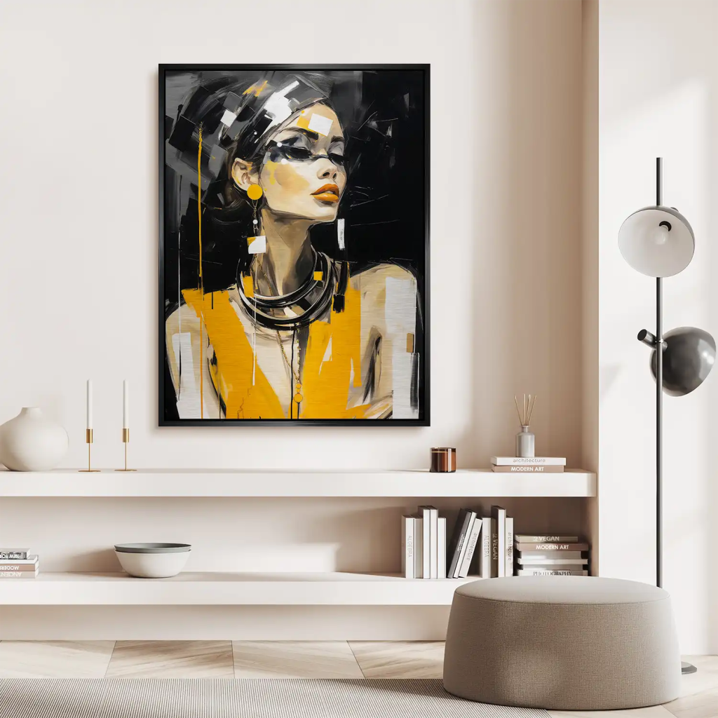 Abstrakt Style Lady Alu gebürstet Bild INGALERIE