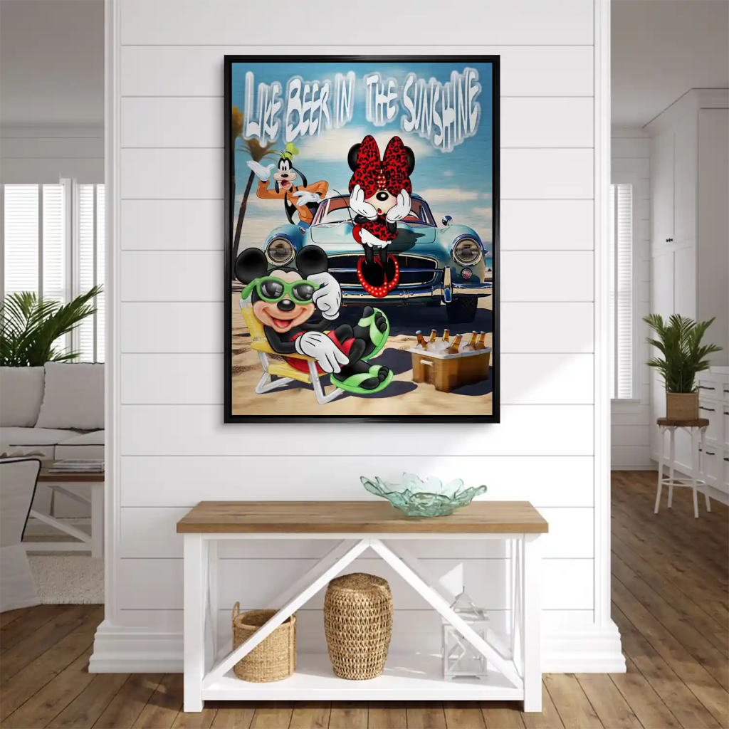 Micky & Minnie Maus like Beer Aludibond Gebürstet INGALERIE