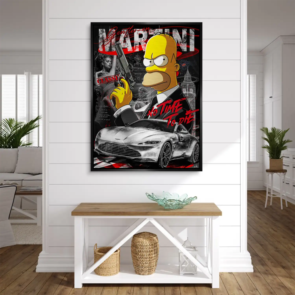 Homer No Time To Die Aludibond Gebürstet INGALERIE