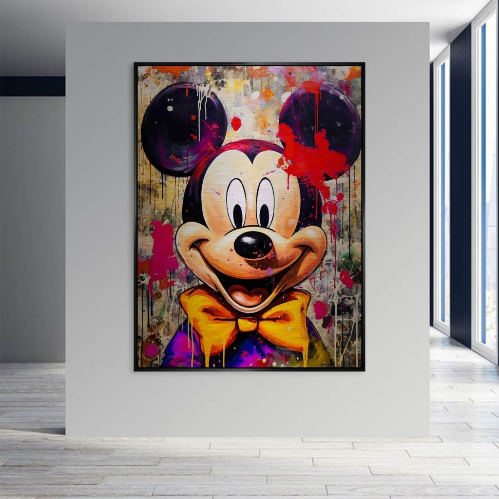Micky Maus Abstrakt Style Aludibond Gebürstet INGALERIE