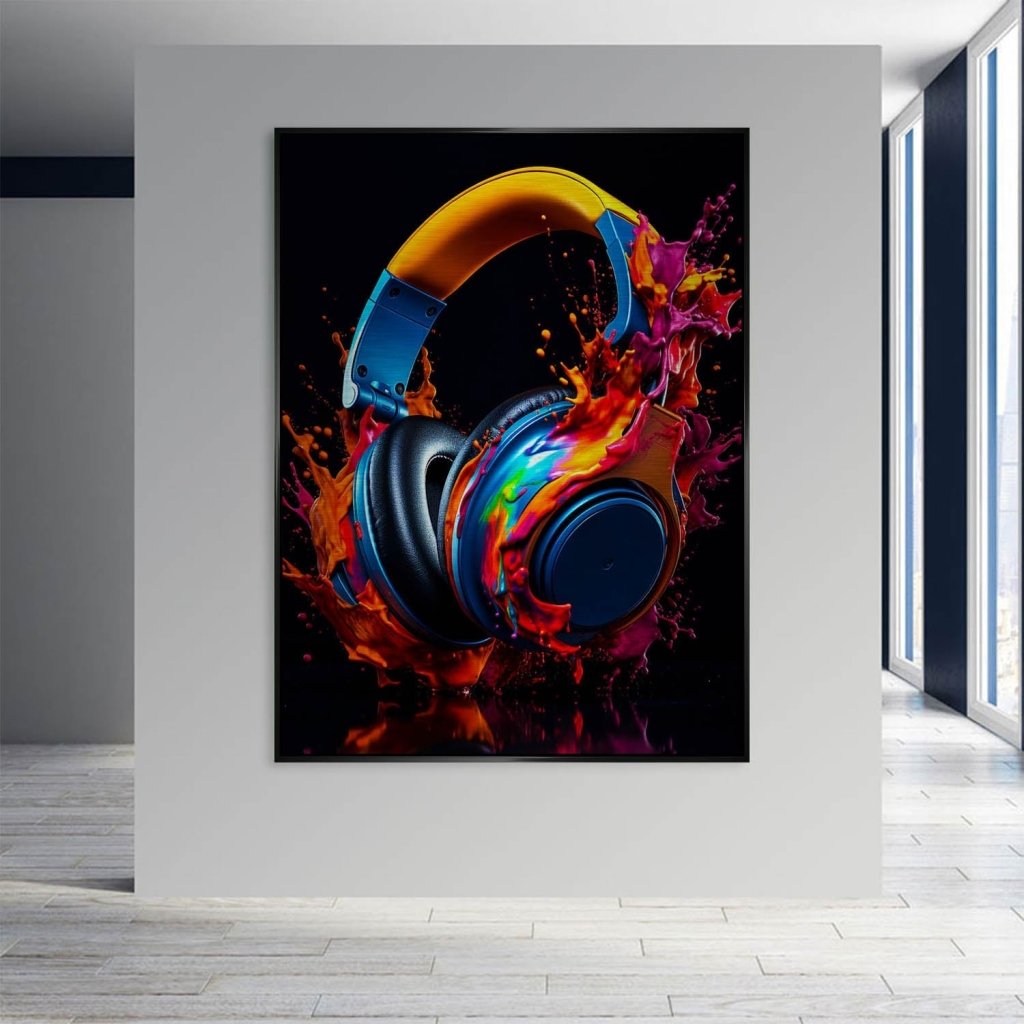 Headphones Abstrakt Aludibond Brush Bild INGALERIE