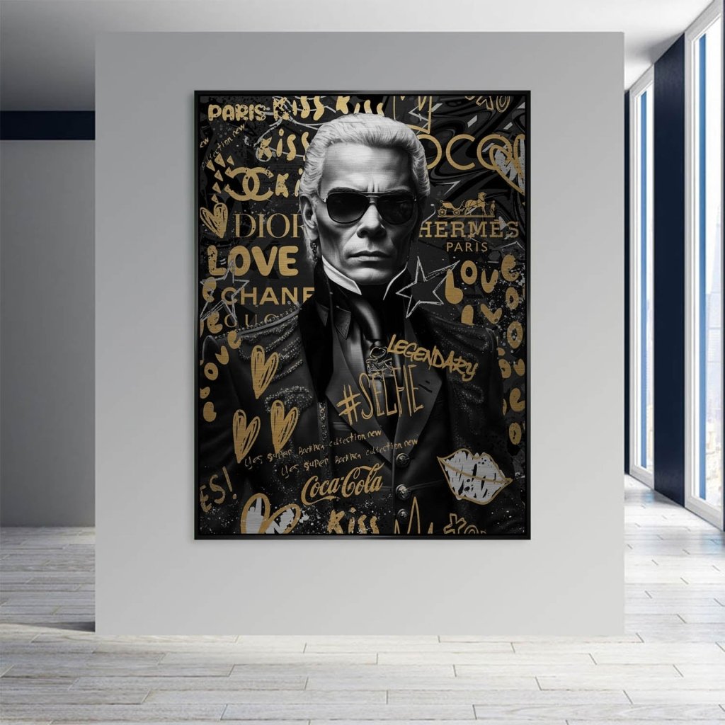 Karl Fashion Pop Art Aludibond Brush Bild INGALERIE