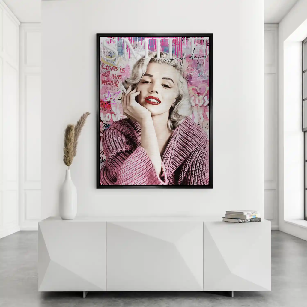 Pop Art Marilyn Monroe Smile AluDibond Gebürstet INGALERIE