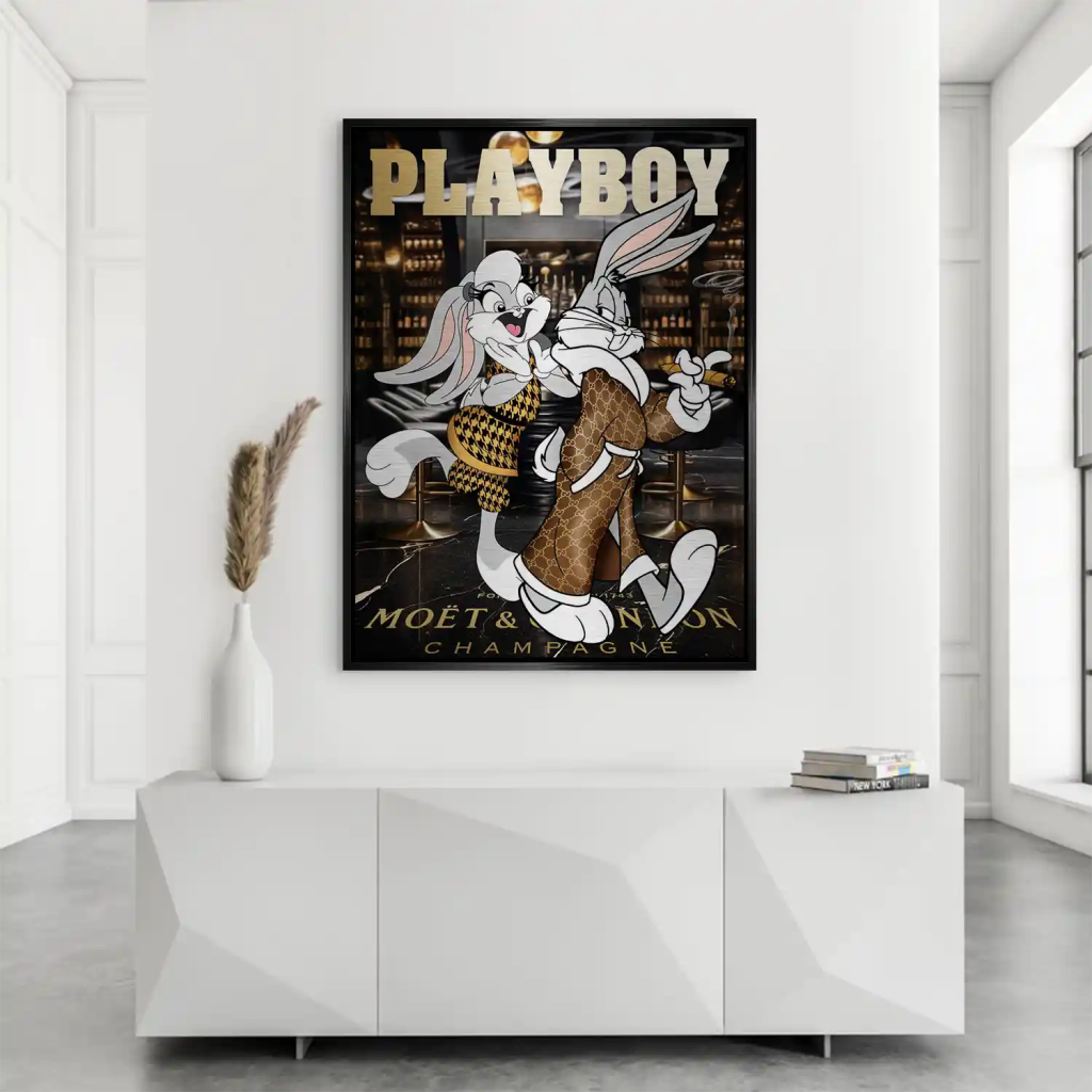 Mr. Bild Bunny Playboy Style Alu Gebürstet INGALERIE
