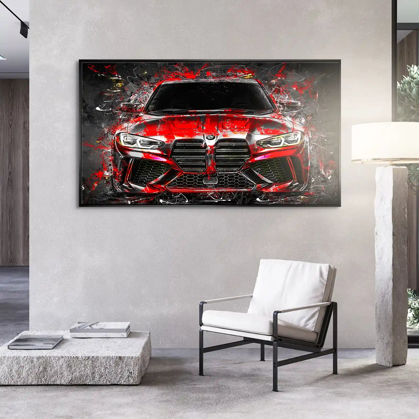 BMW M4 Abstrakt Style Leinwand Bild INGALERIE