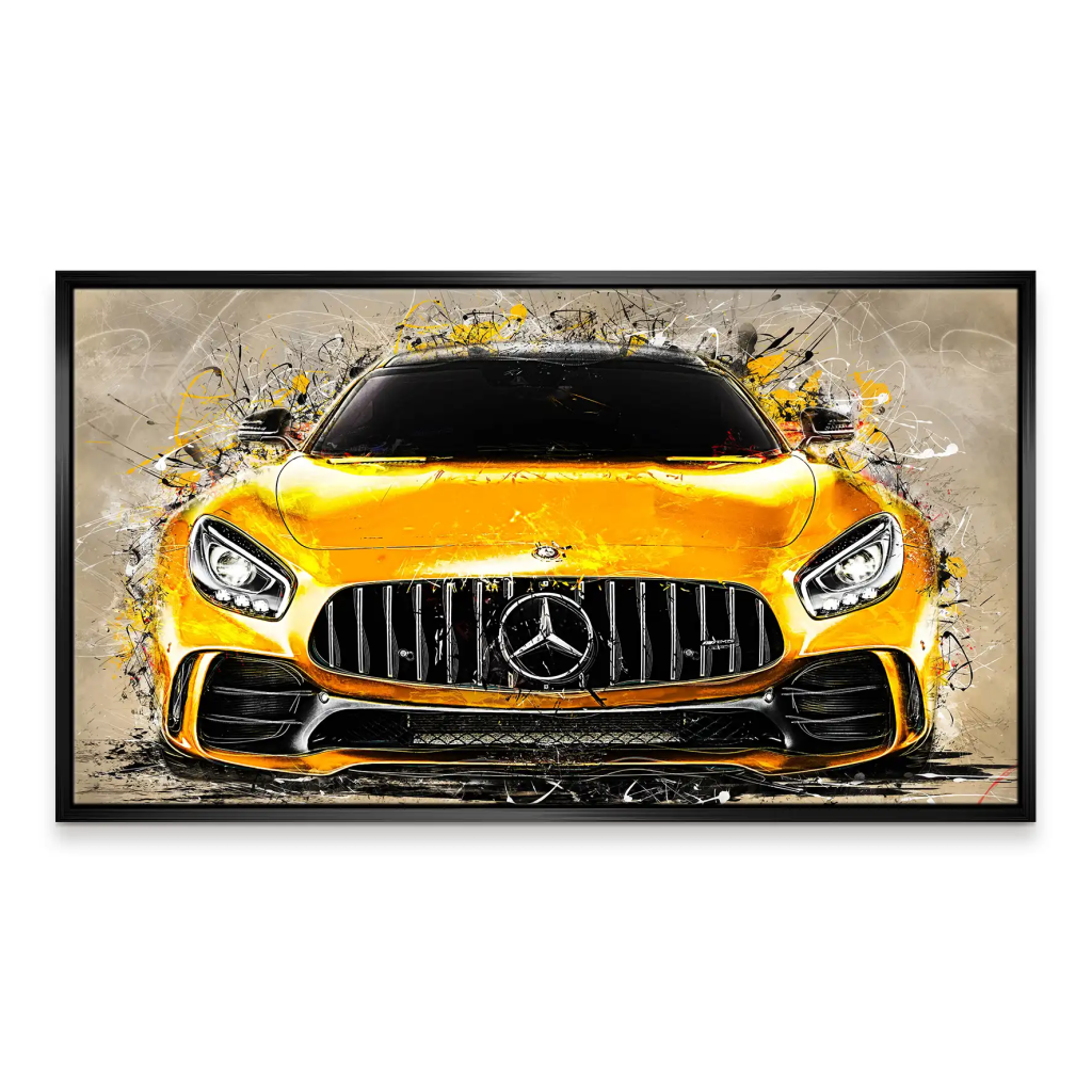 Mercedes AMG GT Retro Style Leinwand Bild INGALERIE
