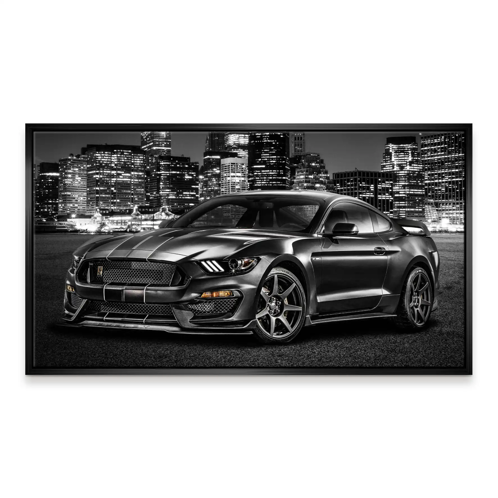 Ford Mustang Black City Leinwand Bild INGALERIE