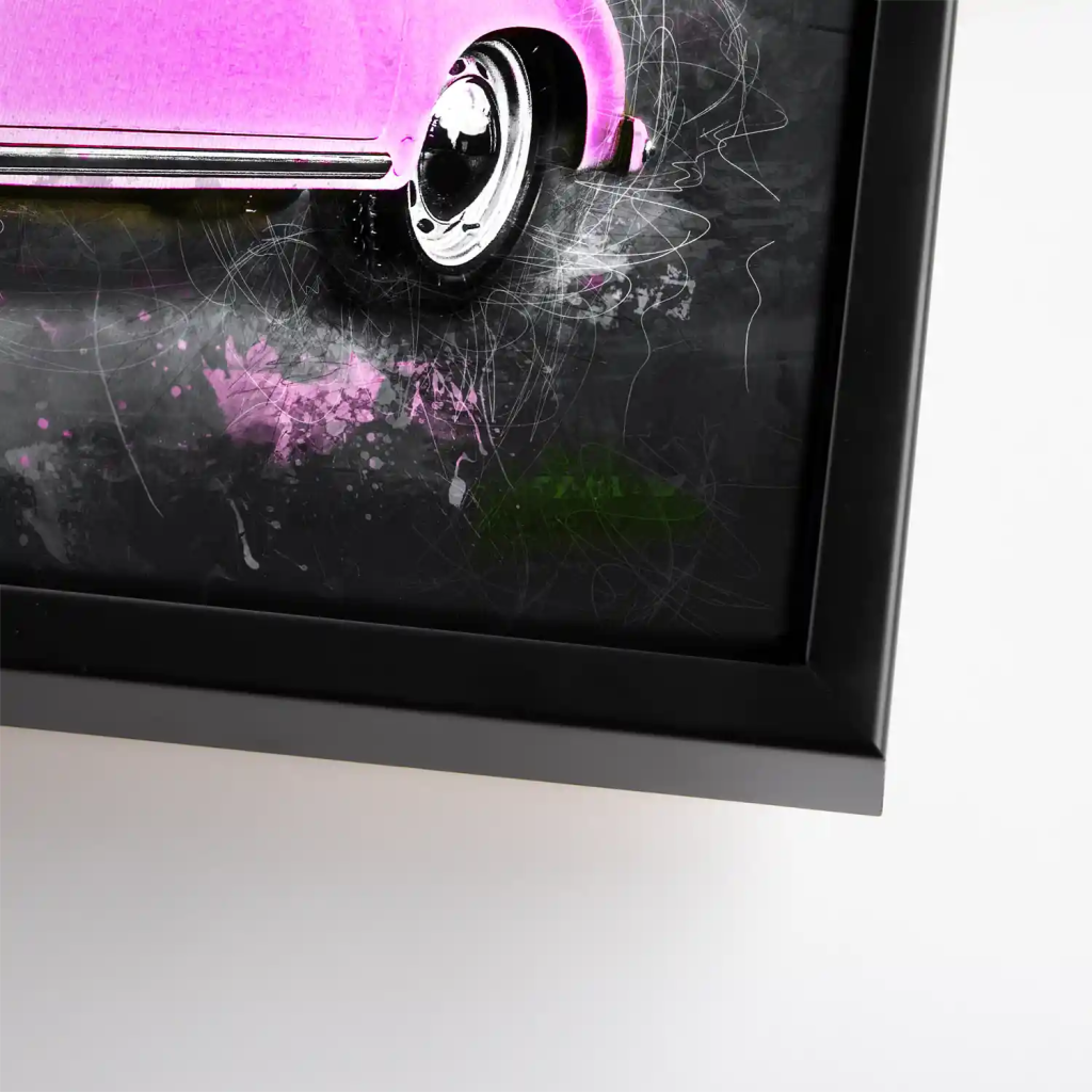 Pink Porsche Speedster Abstrakt Style Leinwand Bild INGALERIE