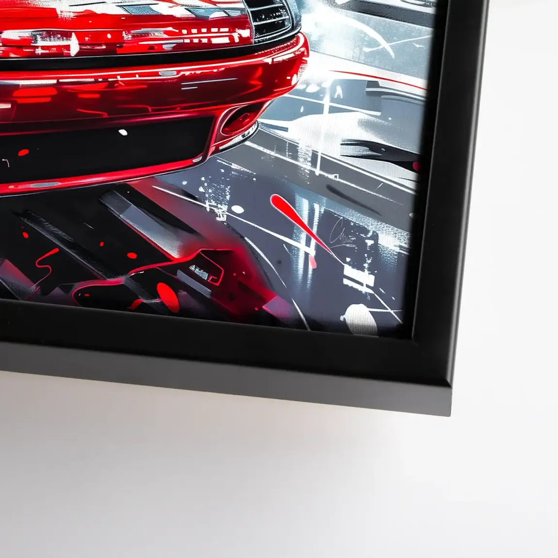 Porsche 911 Red City Leinwand Bild