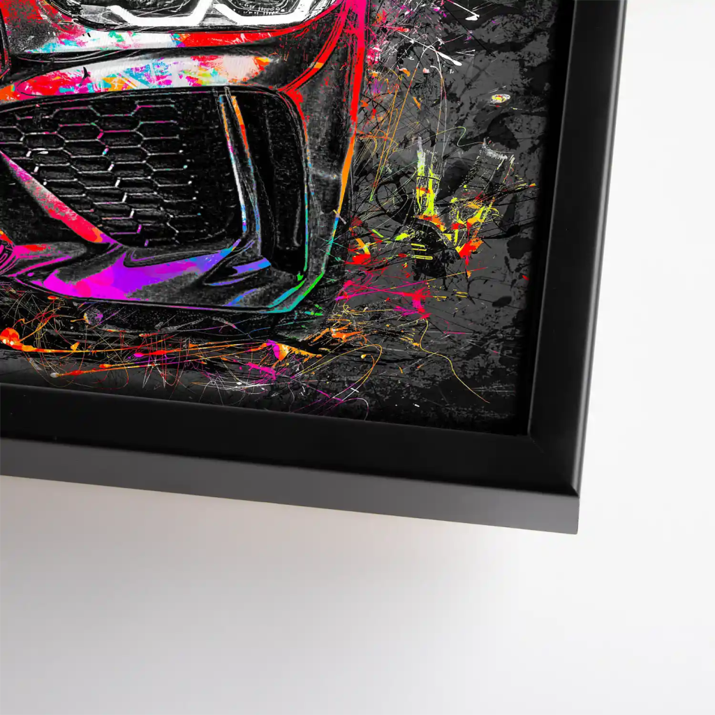 BMW M4 Pop Art Style Leinwand Bild INGALERIE