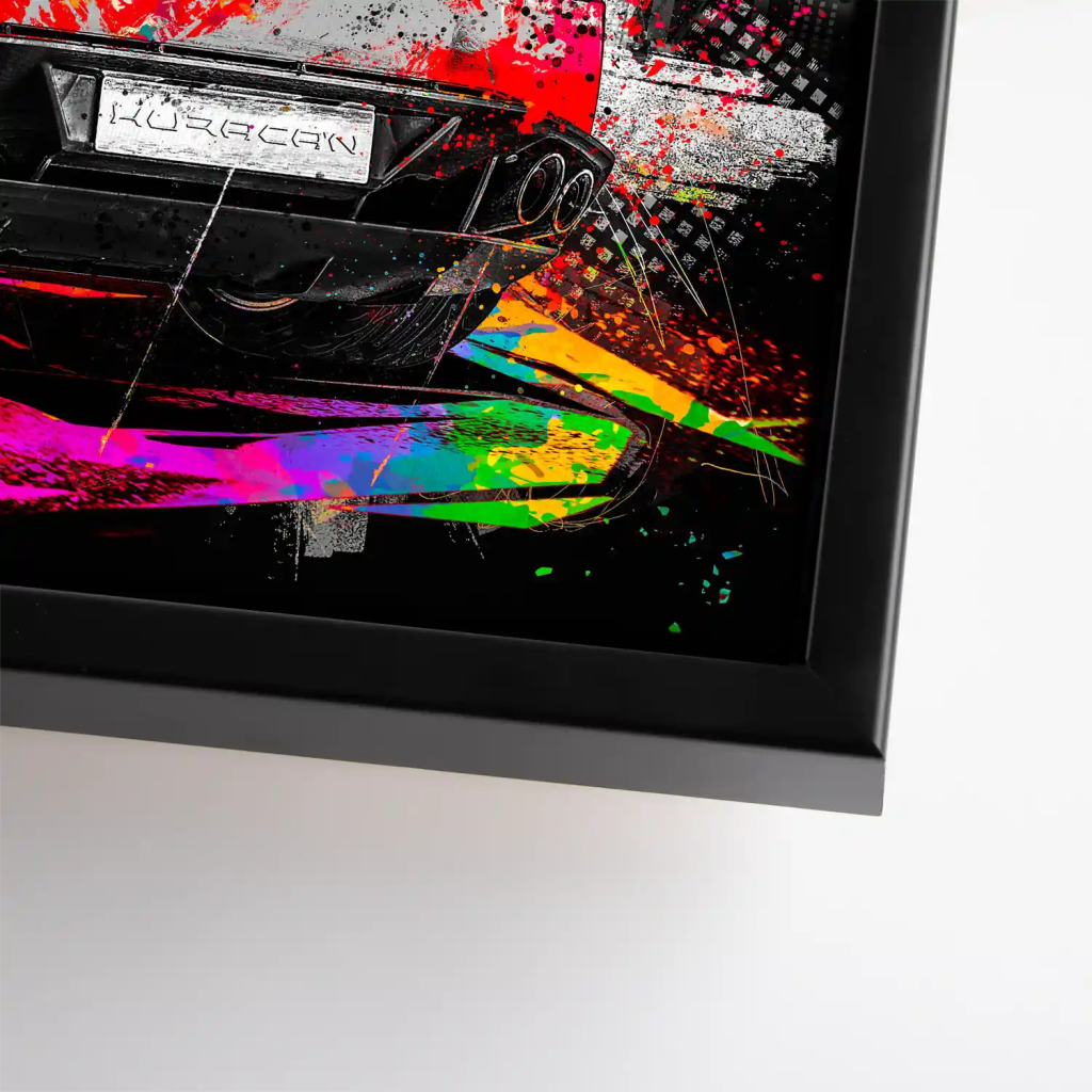 Lambo Huracan Pop Art Style Leinwand Bild INGALERIE