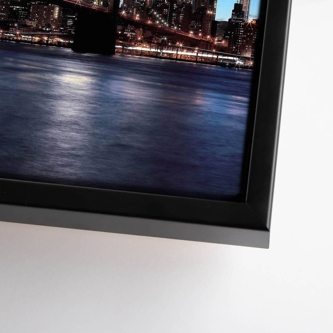 Manhatten bei Nacht Leinwand Bild