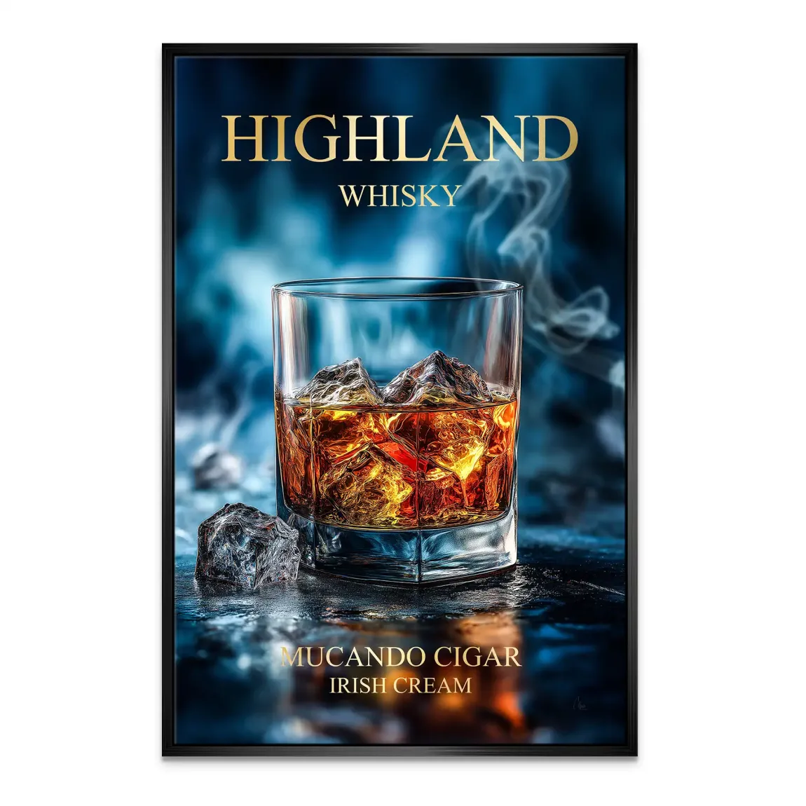 Highland Whisky Glow Leinwand Bild