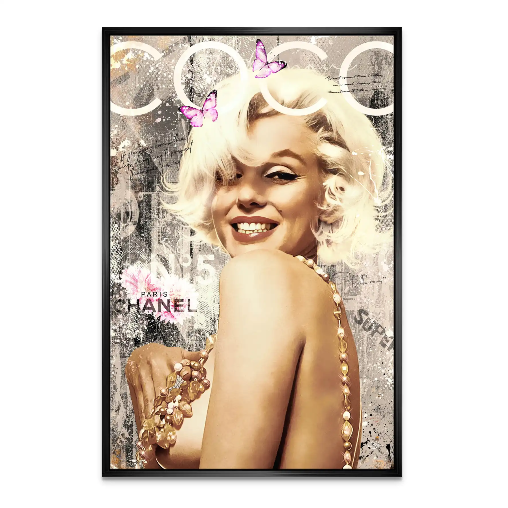 Marilyn Coco Retro Leinwand Bild INGALERIE