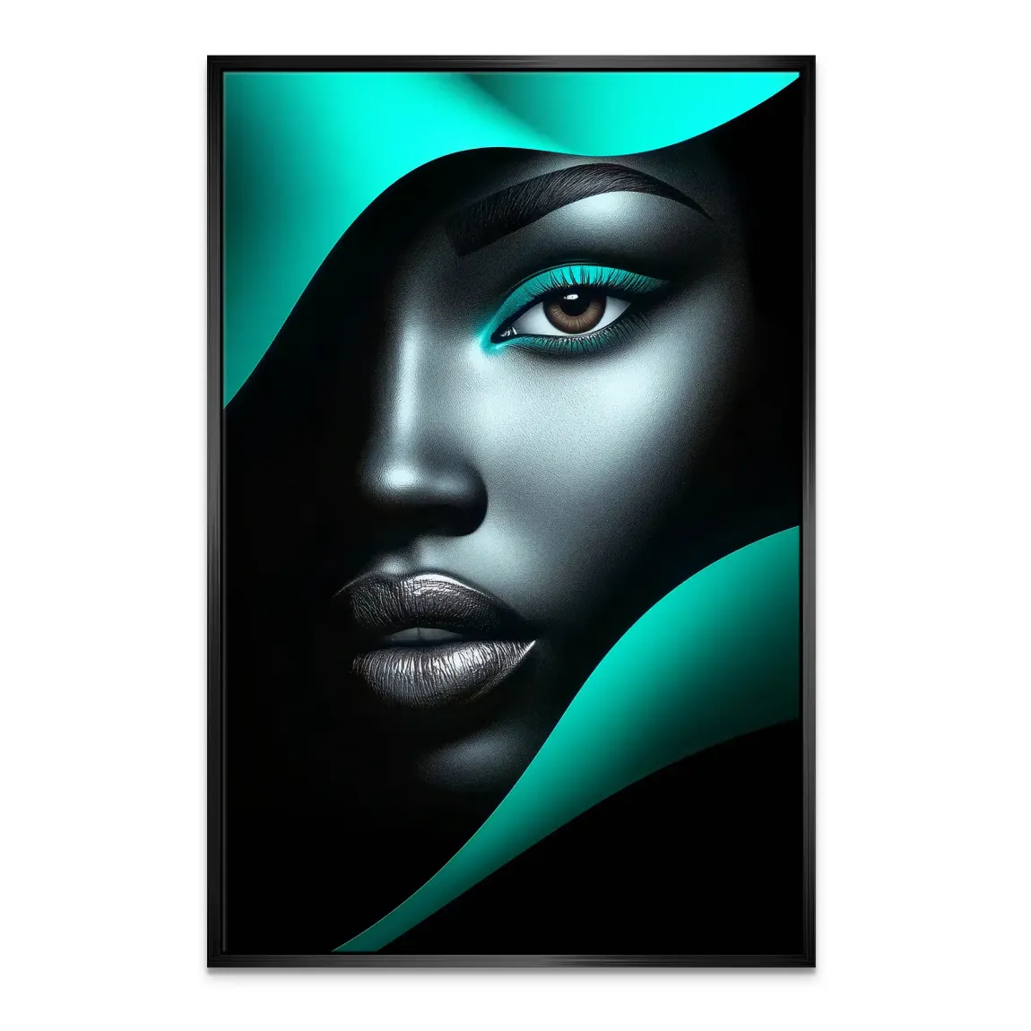 Mystique in Türkis Leinwand Bild INGALERIE