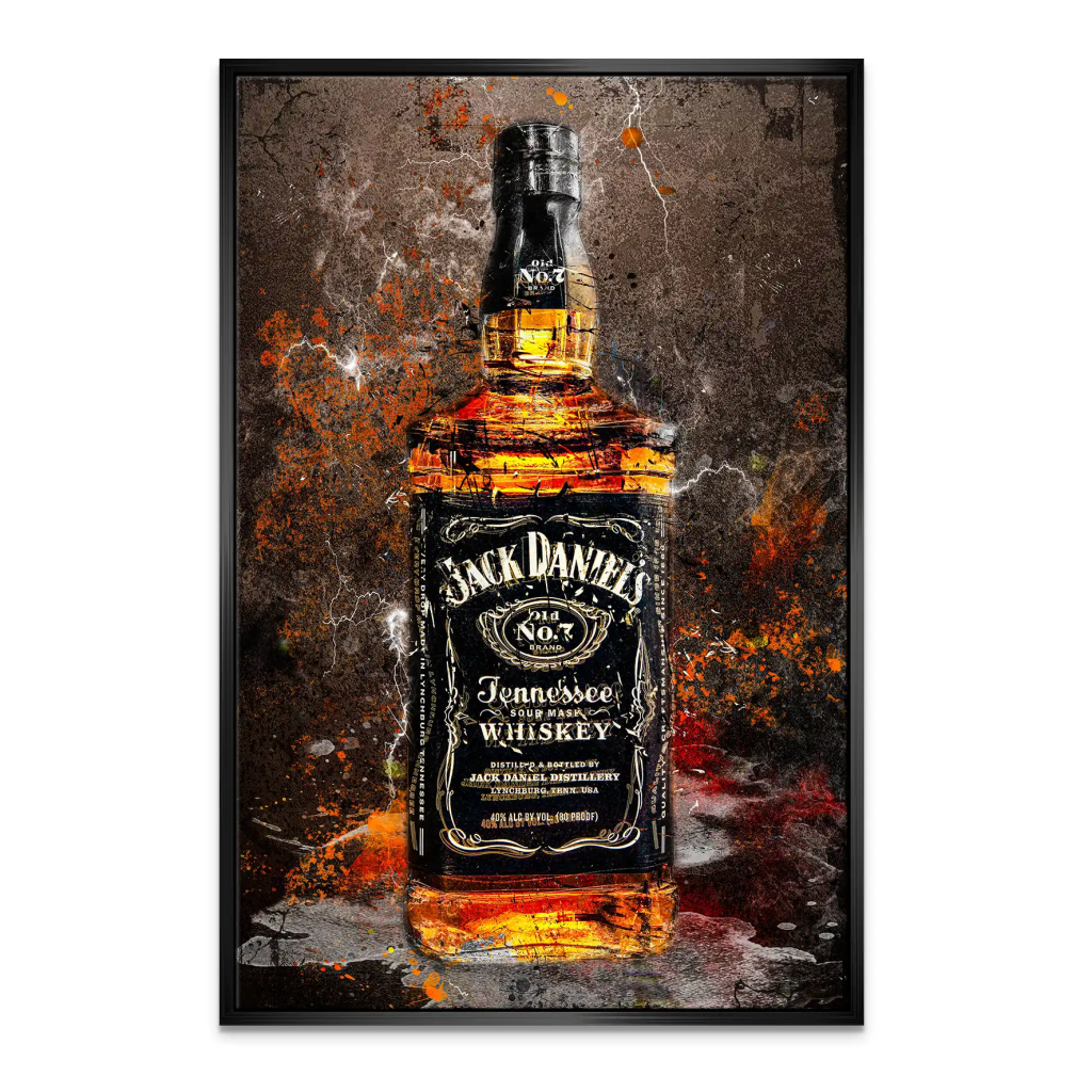 Jack Whisky Vintage Style Leinwand Bild INGALERIE