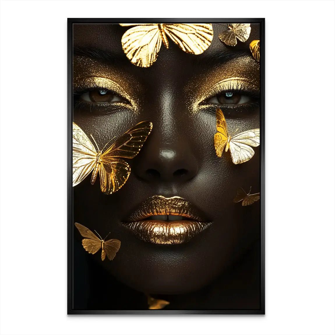 Golden Butterfly Leinwand Bild INGALERIE