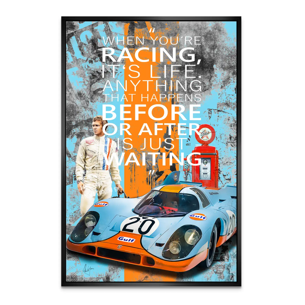 Steve Racing Is Life Leinwand Bild INGALERIE
