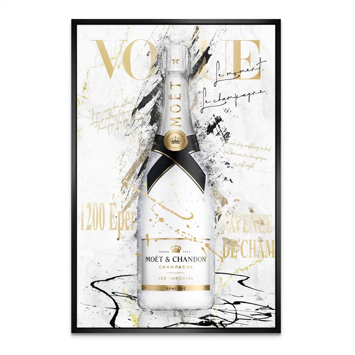 Champagner Art Leinwand Bild